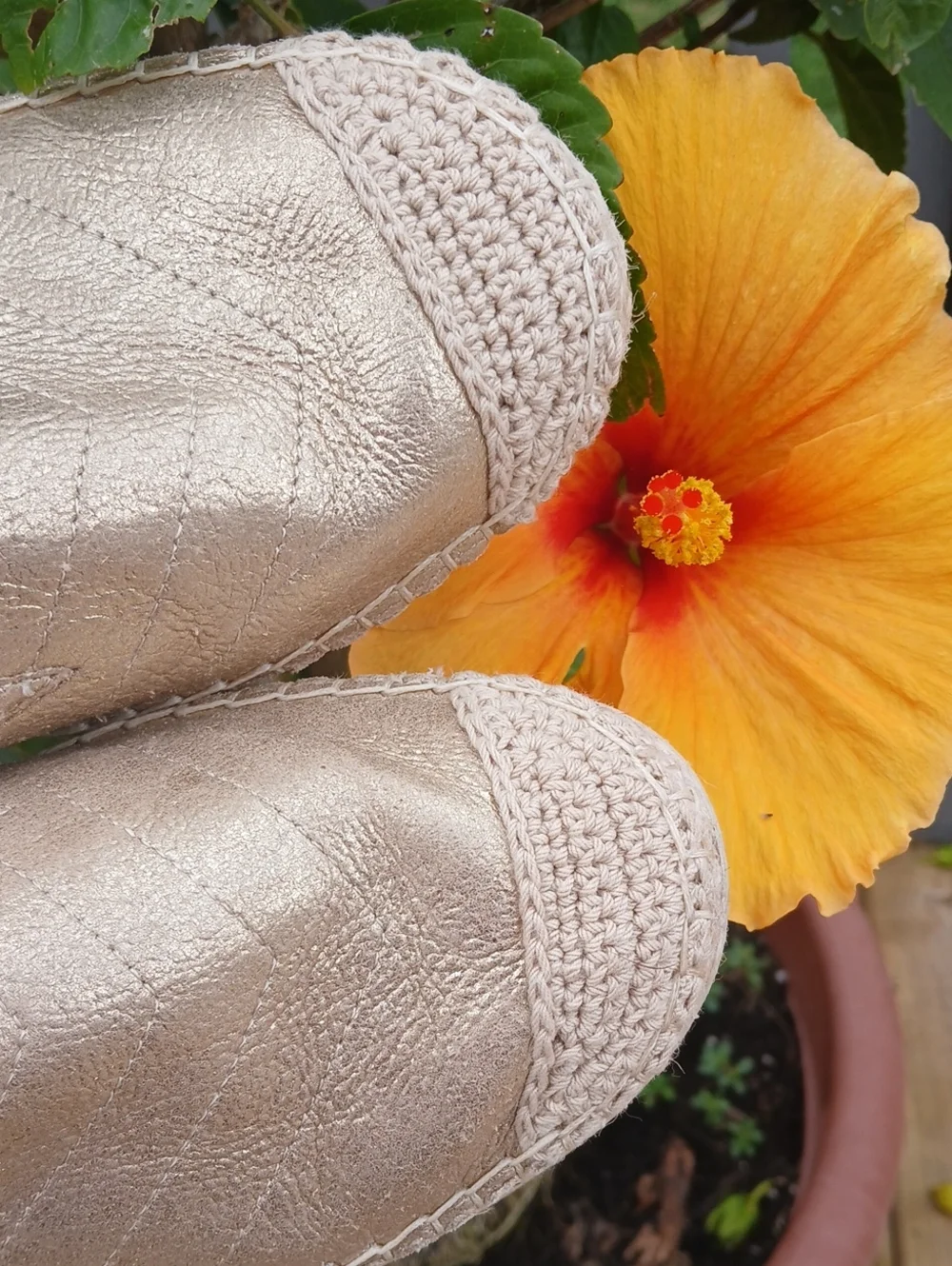 Metallic Gold Slip-On Espadrilles for Women